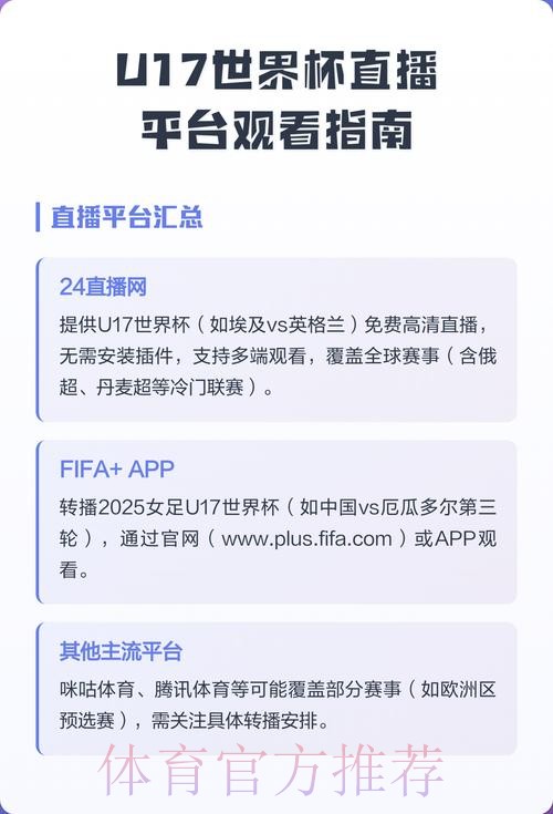 在哪些平台可以观看世界杯直播？